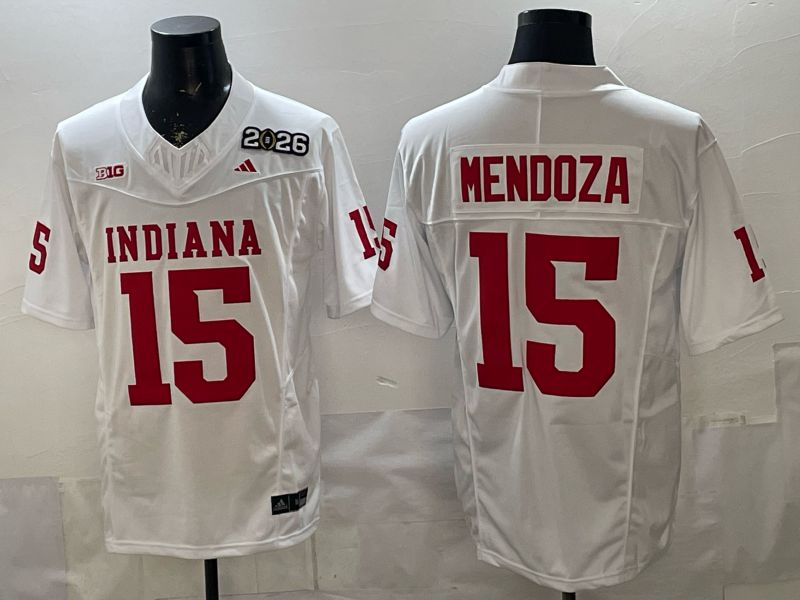 Men 2026 Ohio State Buckeyes #15 Mendoza White Limited NCAA Jersey 077